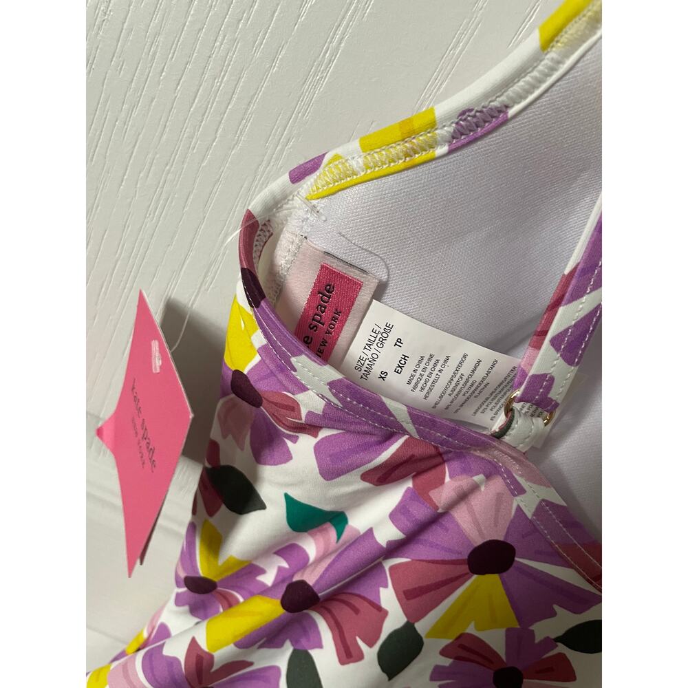 Kate Spade Floral One Piece Swimsuit Wallflower White XS New - Picture 7 of 13